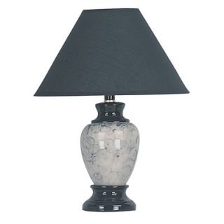 ORE Ceramic Table Lamp with Marbled Base in Black
