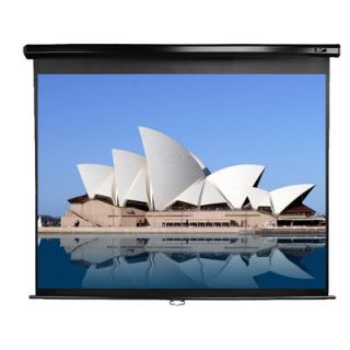 Elite Screens Manual Pull Down MaxWhite 92 Projection Screen in Black