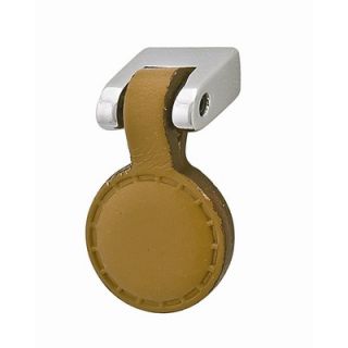 Hafele Knob in Polished Chrome and Leather Natural   101.18.120