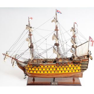 Old Modern Handicrafts HMS Victory Painted Ship