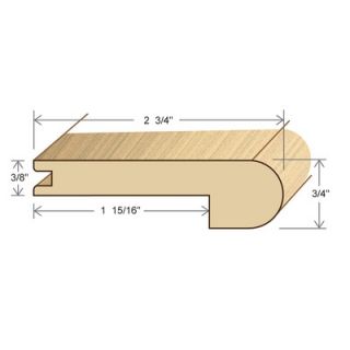 Moldings Online 96 Solid Hardwood Unfinished Maple Stair Nose for 3/4