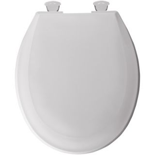 Bemis Round Solid Plastic Toilet Seat with Easy Clean and Change