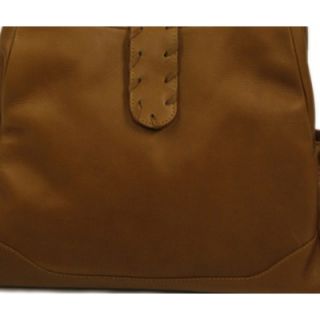 Piel Ladies Pyramid Handbag in Saddle   2752 SDL