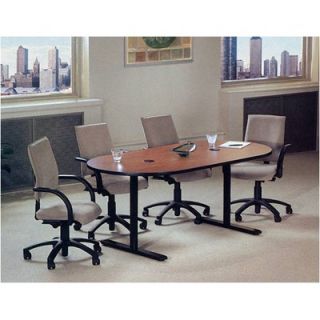 Bretford 42 Deep Race Track Conference Table   Two Grommet Holes