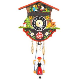 Black Forest Battery Operated Clock with Teeter Totter Girl