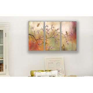  Industries Pink Blossoms and Butterflies Triptych Wall Art   twp 112