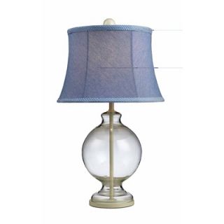  Edgewood Shore Lamp with Clear Glass Base in Antique White   111 1089