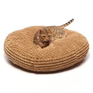 Everest Pet Round Plush Button Pet Bed in Coffee   0175 Coffee