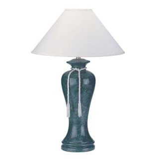 ORE Ceramic Table Lamp with Curvy Base in Green