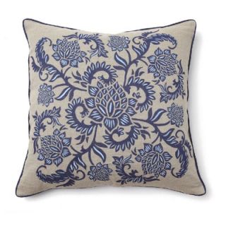Villa Home Full Bloom Pillow in Indigo Blue