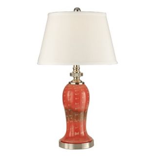 Dale Tiffany One Light Table Lamp with Fabric Shade in Polished Chrome