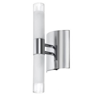 Dainolite Frosted Glass Two Light Bath Vanity with On/Off Switch in