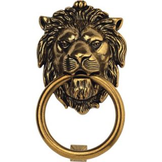 Bosetti Marella Brass Lion Door Knocker in Light Antique Brass