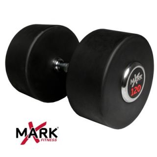 Mark 120 lb. Commercial Rubber Round Dumbbell   XM 3303 120