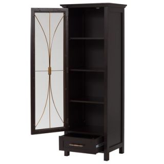 Elegant Home Fashions Delaney Linen Cabinet with Door and Bottom