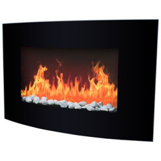 Warm House Wall Mounted Arched Glass Electric Fireplace   80 AG750