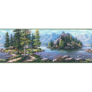 Brewster Home Fashions Northwoods Cabin Scenic Mountain Wilderness