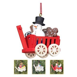 Christian Ulbricht Wagon with 6 Piece Toys Ornament (Set of 4)