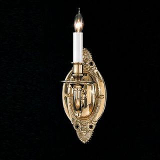 Crystorama Historical BrassTraditional Candle Wall Sconce in Polished