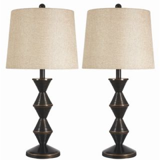 Kenroy Home Topsy Two Pack Table Lamp in Oil Rubbed Bronze