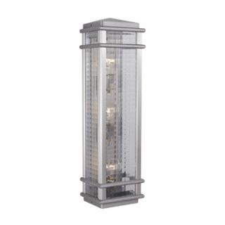 Feiss Monterey Coast Three Light Outdoor Wall Lantern in Brushed