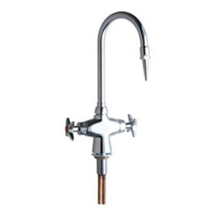 Chicago Faucets Laboratory Single Hole Faucet with Gooseneck Spout and