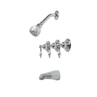 Premier Faucet Wellington 3 Handle Volume Control Tub and Shower