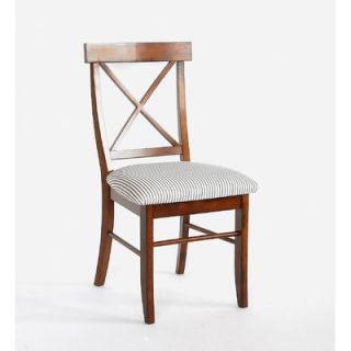 Carolina Cottage Essex Dining Chair with Black Stripe Fabric Seat in