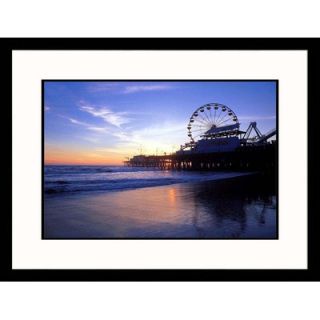 Great American Picture Santa Monica Pier Sunset Framed Photograph