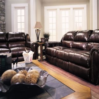 Catnapper Portman Faux Leather Reclining Sofa and Loveseat Set