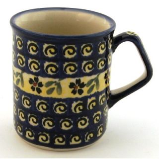 Polish Pottery 8 oz Standard Coffee Mug   Pattern 175A   872 175A