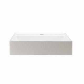 DecoLav Classically Redefined Square Vessel Sink in White   1464 CWH