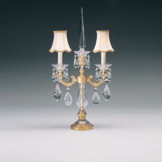 La Scala Two Light Table Lamp in Parchment Gold