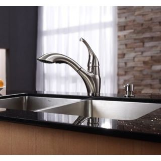Kraus One Handle Single Hole Pull Out Kitchen Faucet with Soap
