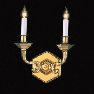Crystorama Historical Brass Traditional Candle Wall Sconce in