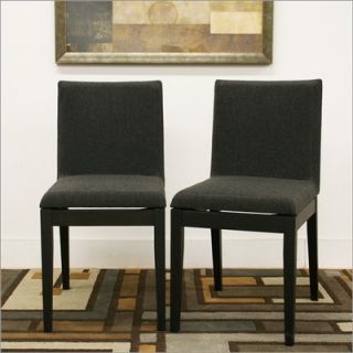 Wholesale Interiors Baxton Studio Square Dining Chair in Black (Set of