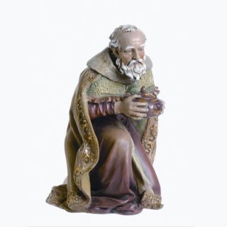 Roman Kneeling Wise Man Color Figurine
