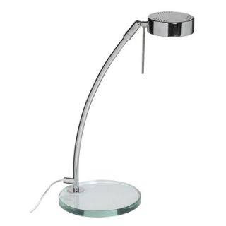 Dainolite Contemporary Table Lamp with Clear Glass Base in Polished