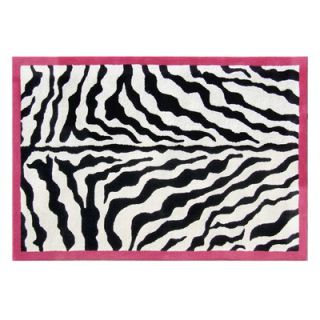 Home Decor Inc. Zebra Fuchsia Border Rug   15537 / 15539