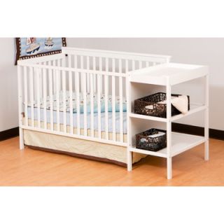 Storkcraft Milan 2 in 1 Fixed Side Convertible Crib Changer in White