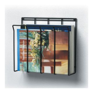 Wall Mount Wire Magazine/Newspaper Caddy in Black
