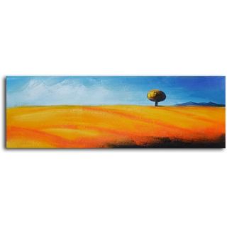 Hand Painted Modern Oil Painting Lone Tree on Pampas Canvas Wall Art