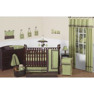 Sweet Jojo Designs Green and Brown Hotel Baby 9 Piece Crib Bedding Set