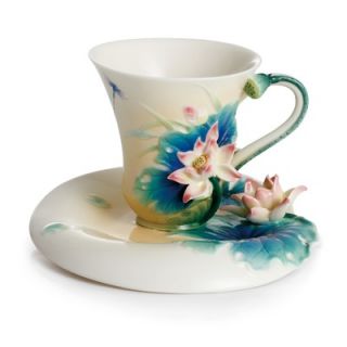 Franz Collection Peaceful Lotus Porcelain Tea Cup Set   FZ02187