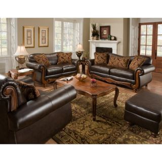 American Furniture Bentley Bonded Leather Loveseat   1592 0786