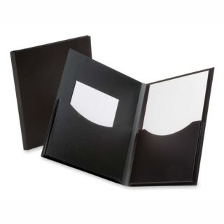 Twin Pocket Folder,w/ 6 Pockets,Holds 200 Sheets, Letter Black