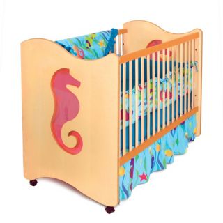 Tropical Seahorse Crib / Toddler Bed in Chocolate