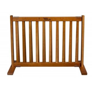 20 All Wood Small Free Standing Pet Gate in Artisan Bronze