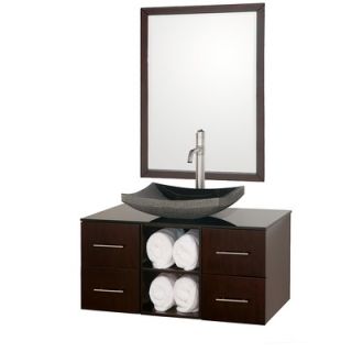 Wyndham Collection Abba 36 Wall Mounted Bathroom Vanity Set in