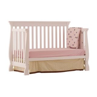 Storkcraft Venetian 4 in 1 Fixed Side Convertible Crib in White